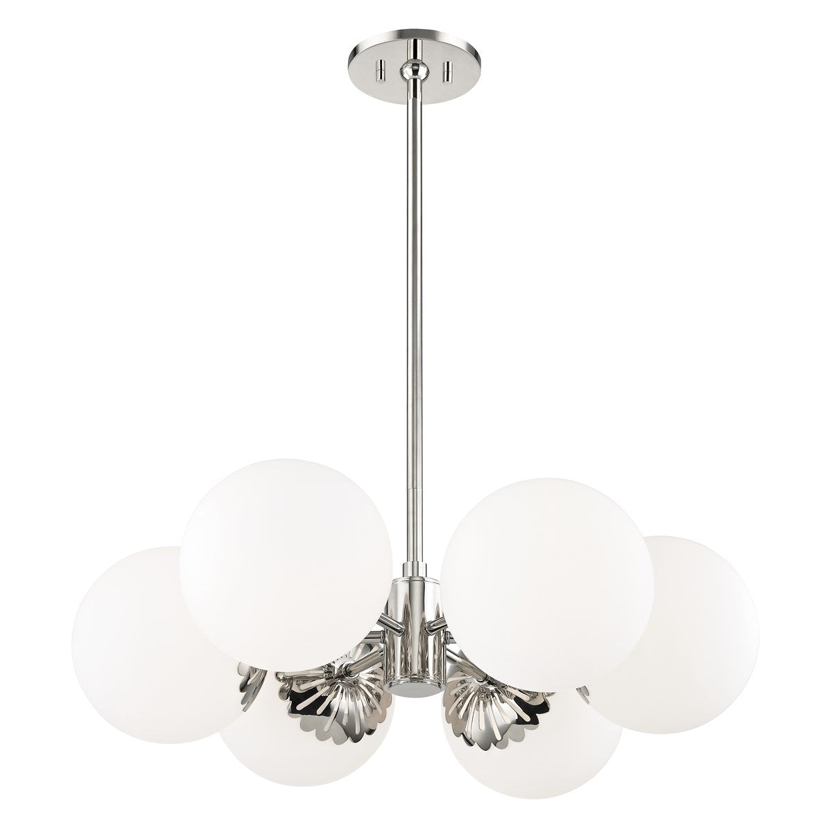 Paige Chandelier LIGHTING - chandelier Hudson Valley Lighting Polished Nickel