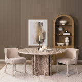 Riva Marble Round Dining Table Dining Tables Mercana