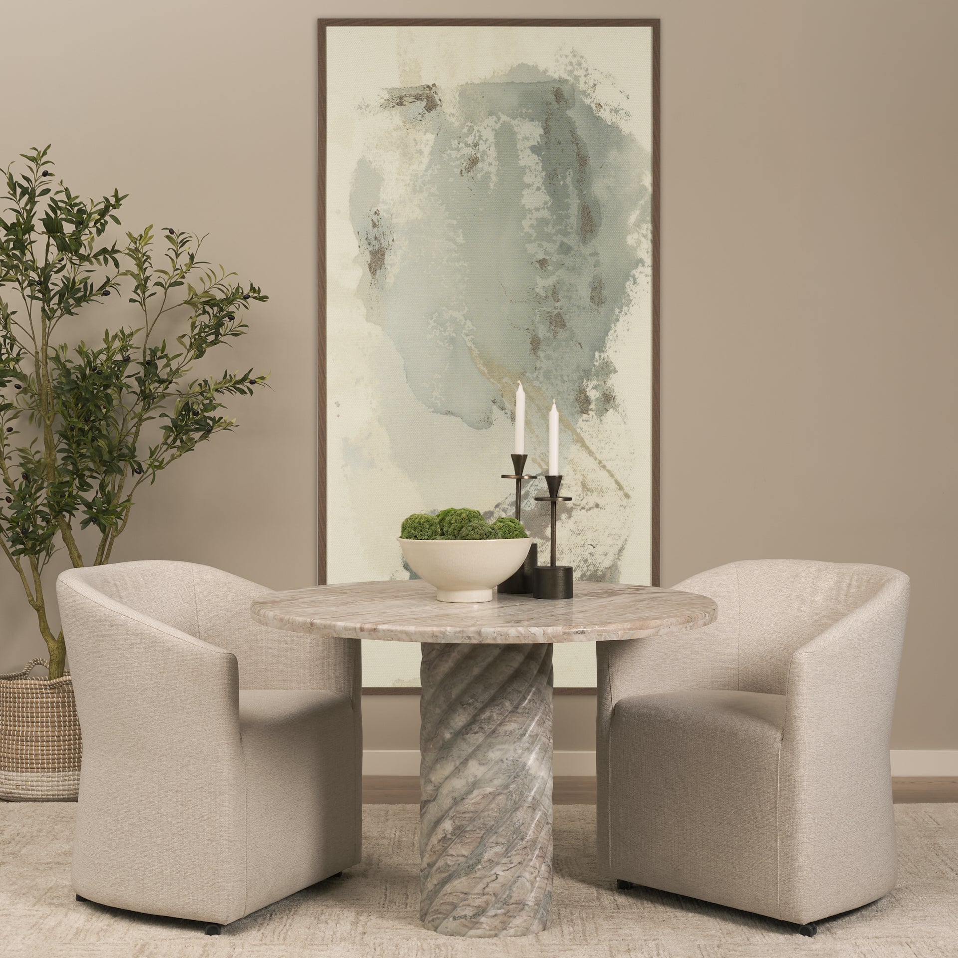 Rava Marble Round Dining Table Dining Tables Mercana