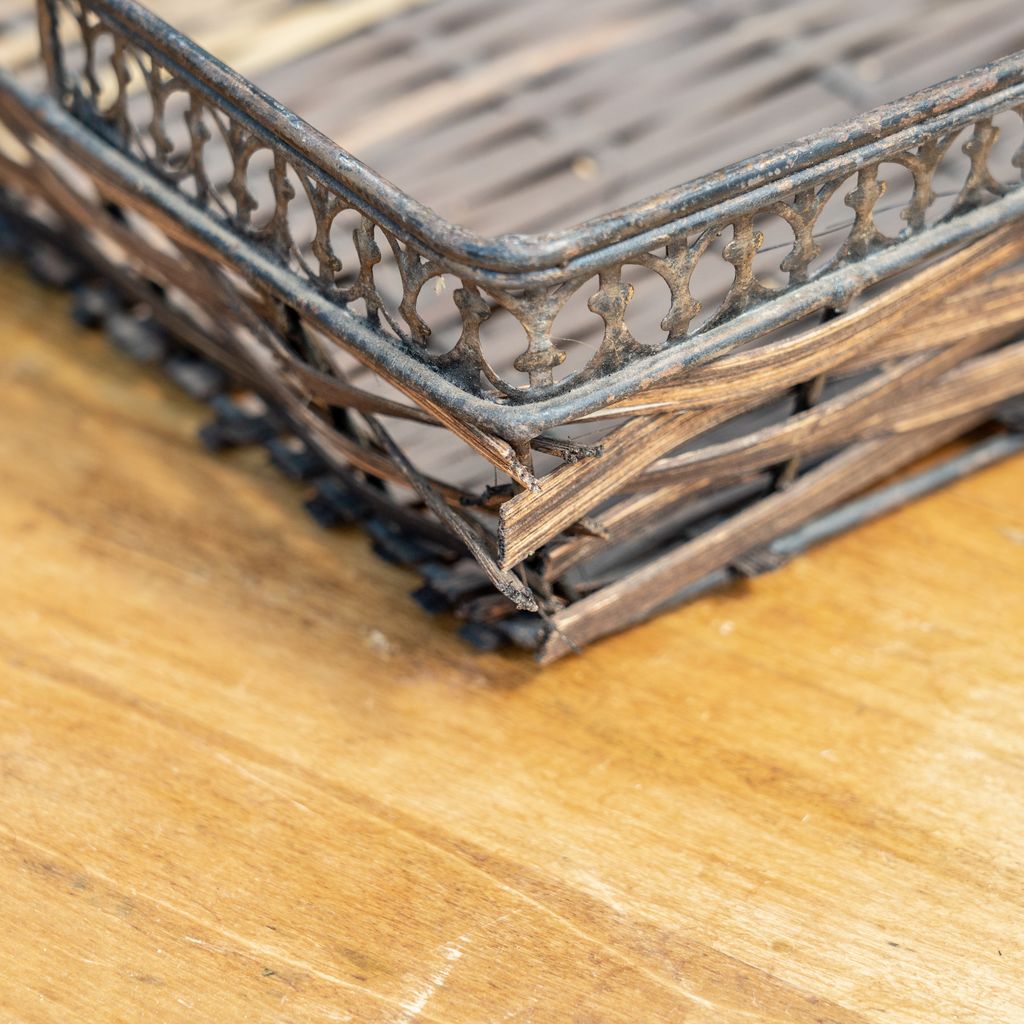 Antique Wood Basket - Rug & Weave