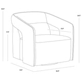 Kelric Swivel Lounge Chair FURNITURE - lounge chair Sunpan