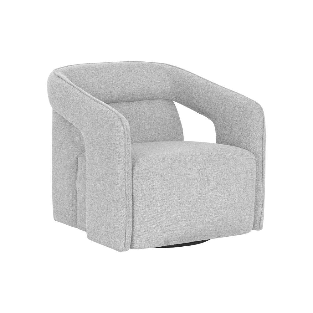 Kelric Swivel Lounge Chair, Belfast Heather Grey