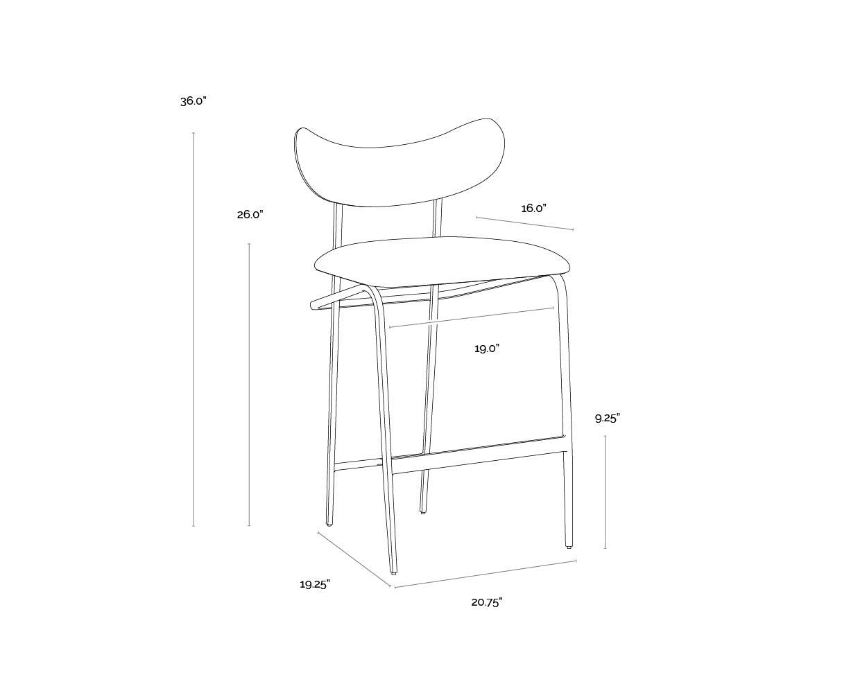 Gibbs Counter Stool FURNITURE - counter stool Sunpan