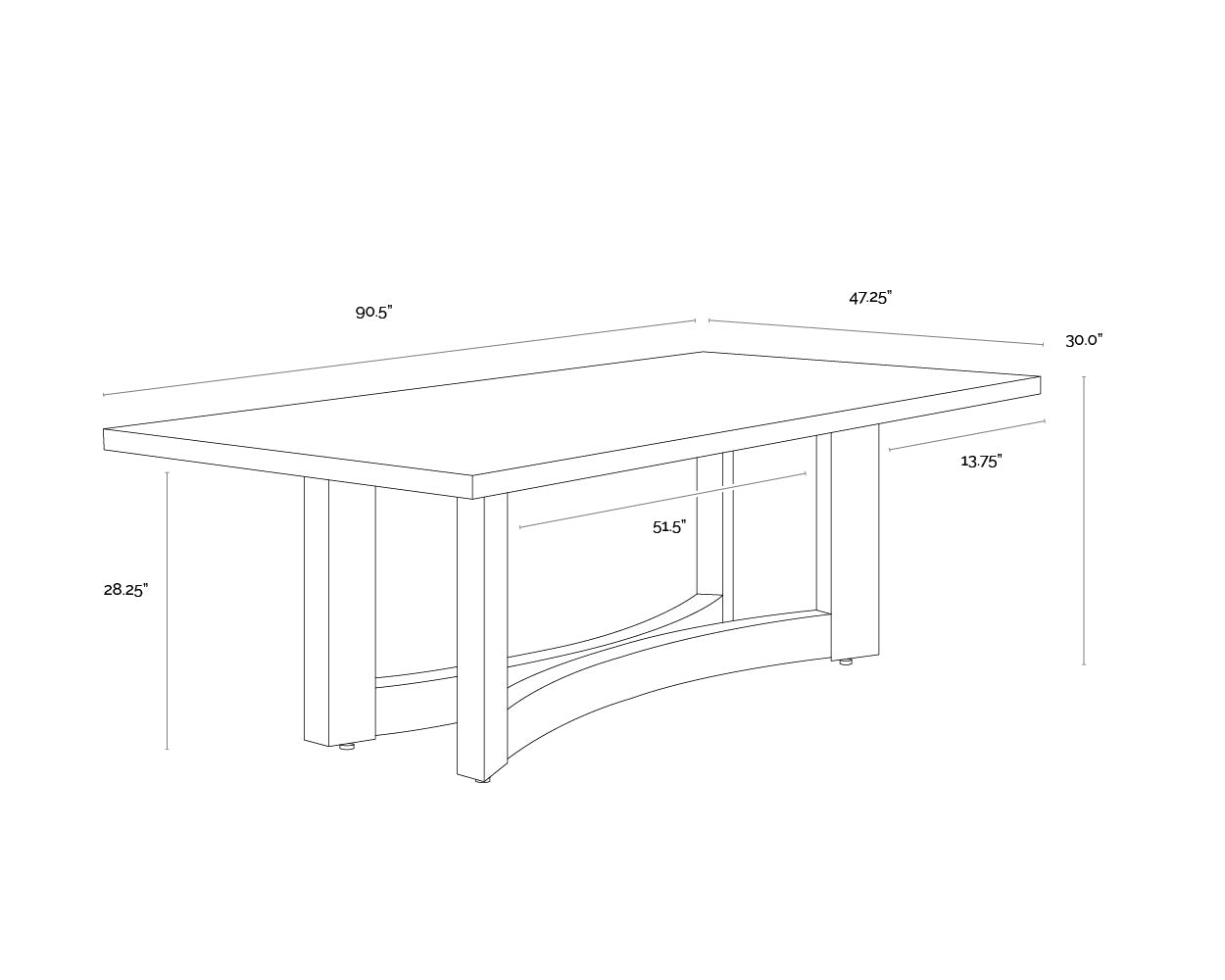 Alessi Dining Table FURNITURE - dining table Sunpan