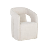 Kelric Wheeled Dining Armchair FURNITURE - dining chair Sunpan Moto Stucco