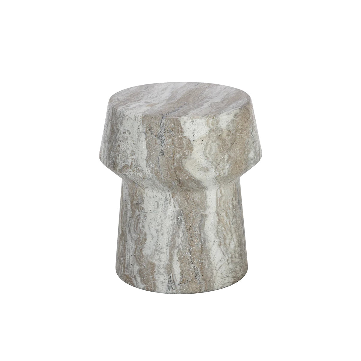 Brie Side Table FURNITURE - outdoor benches & ottoman Sunpan Sand Marble