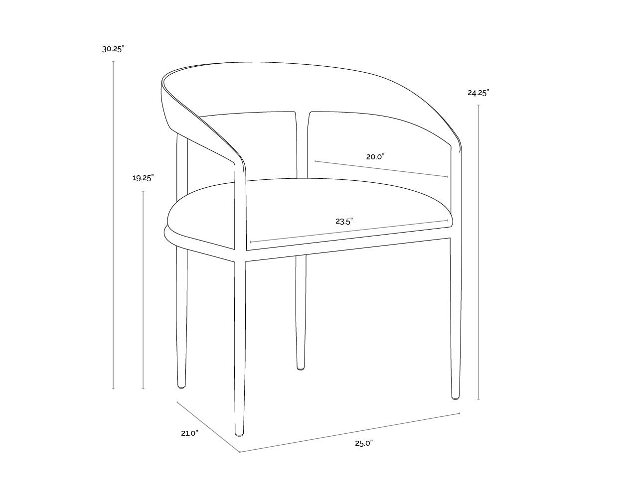 Zanora anatta Dining Armchair FURNITURE - dining chair Sunpan