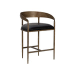 Zanora Counter Stool FURNITURE - counter stool Sunpan Charcoal Black Leather