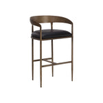Zanora Barstool FURNITURE - barstool Sunpan Charcoal Black Leather