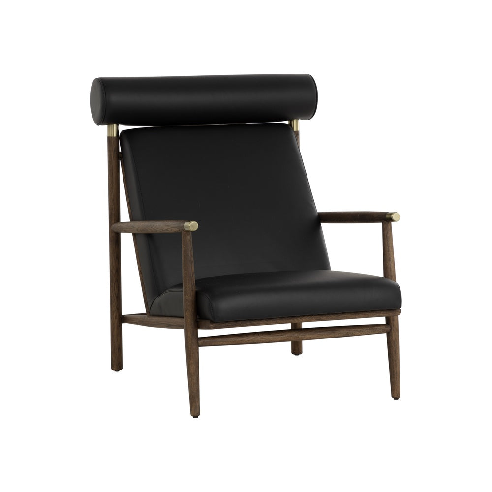 Biku Lounge Chair FURNITURE - lounge chair Sunpan Black Leather