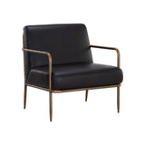 Lathor Lounge Chair FURNITURE - lounge chair Sunpan Charcoal Black Leather