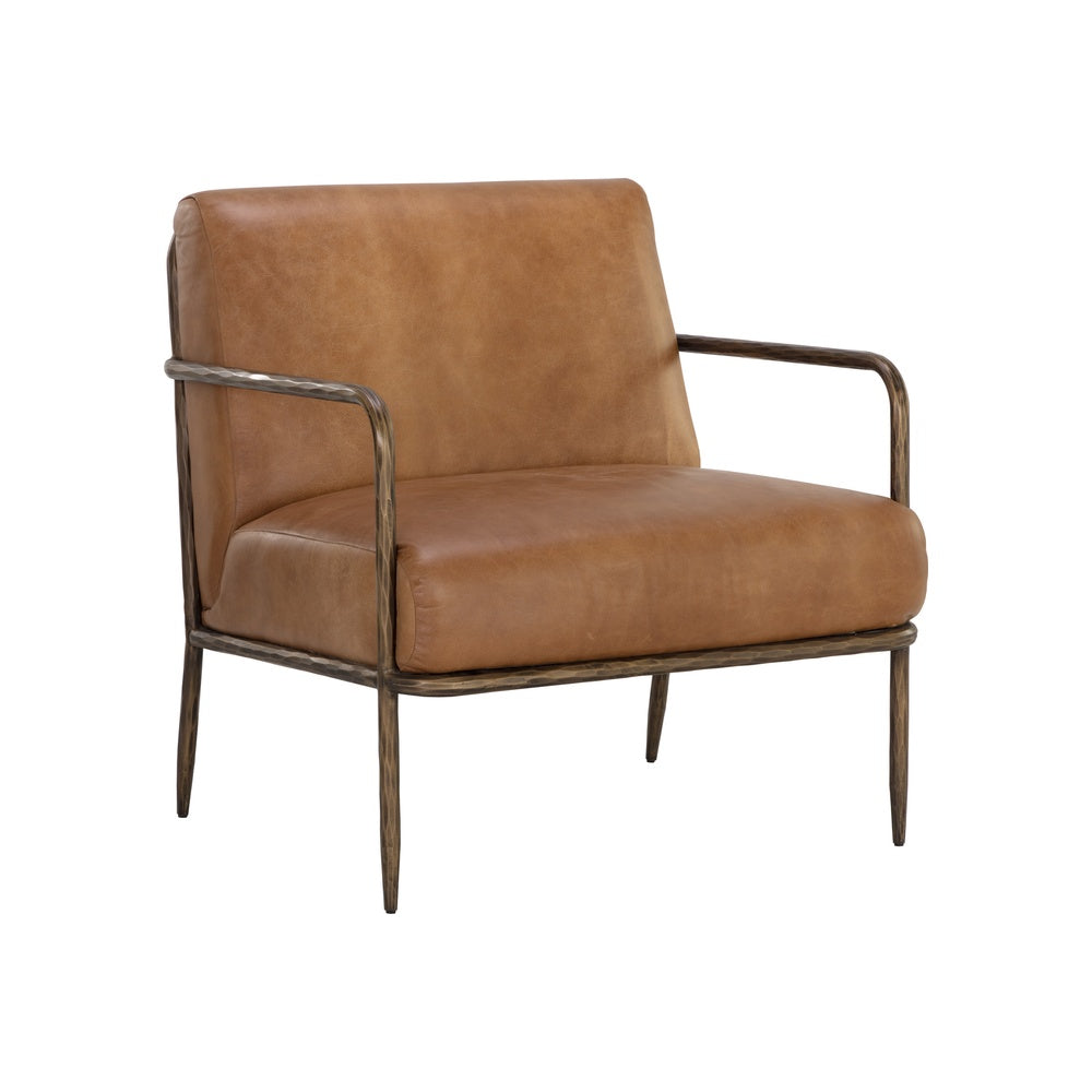 Lathor Lounge Chair, Tan Leather