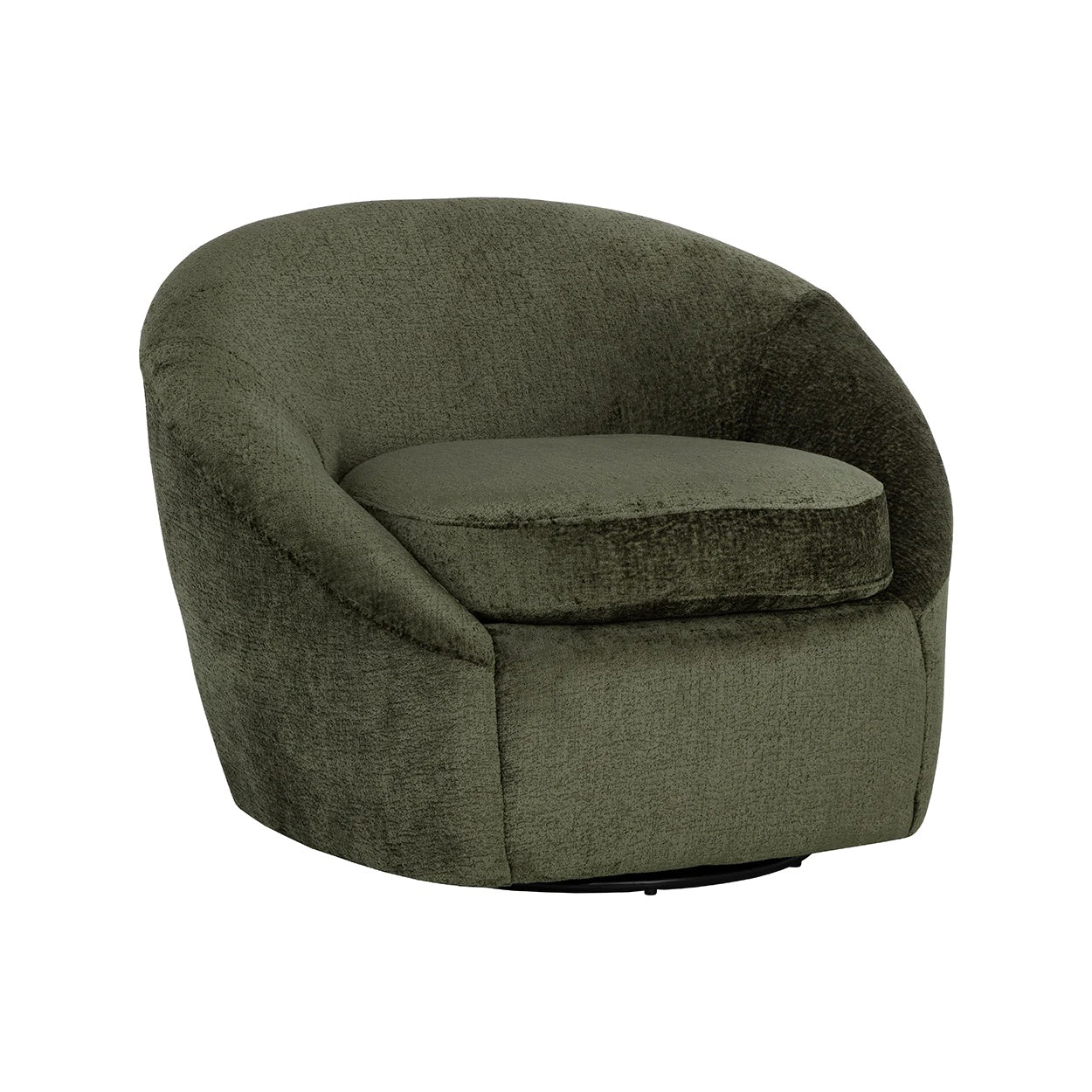 Blace Swivel Lounge Chair, Bergen Olive