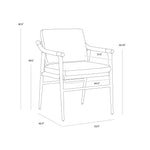 Meare Dining Armchair FURNITURE - dining chair Sunpan