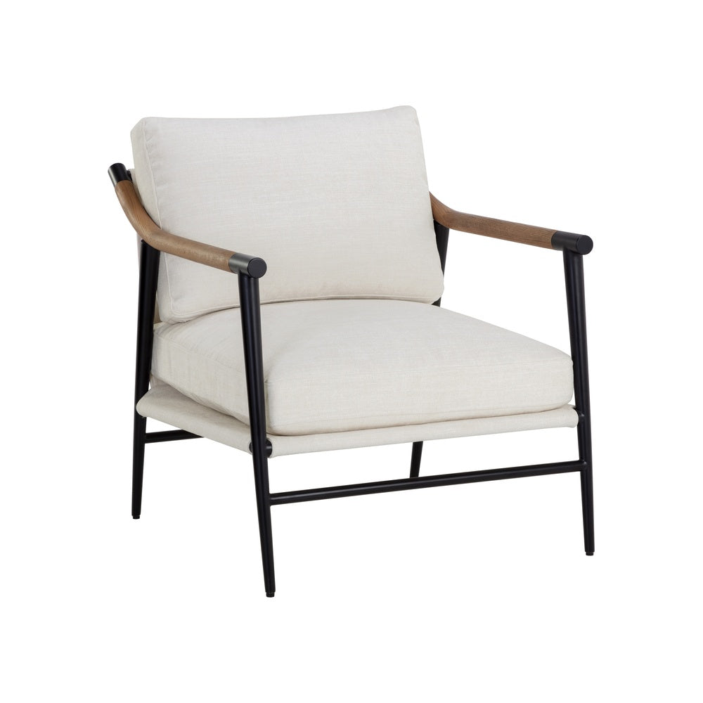 Meare Armchair FURNITURE - lounge chair Sunpan Heather Ivory Tweed