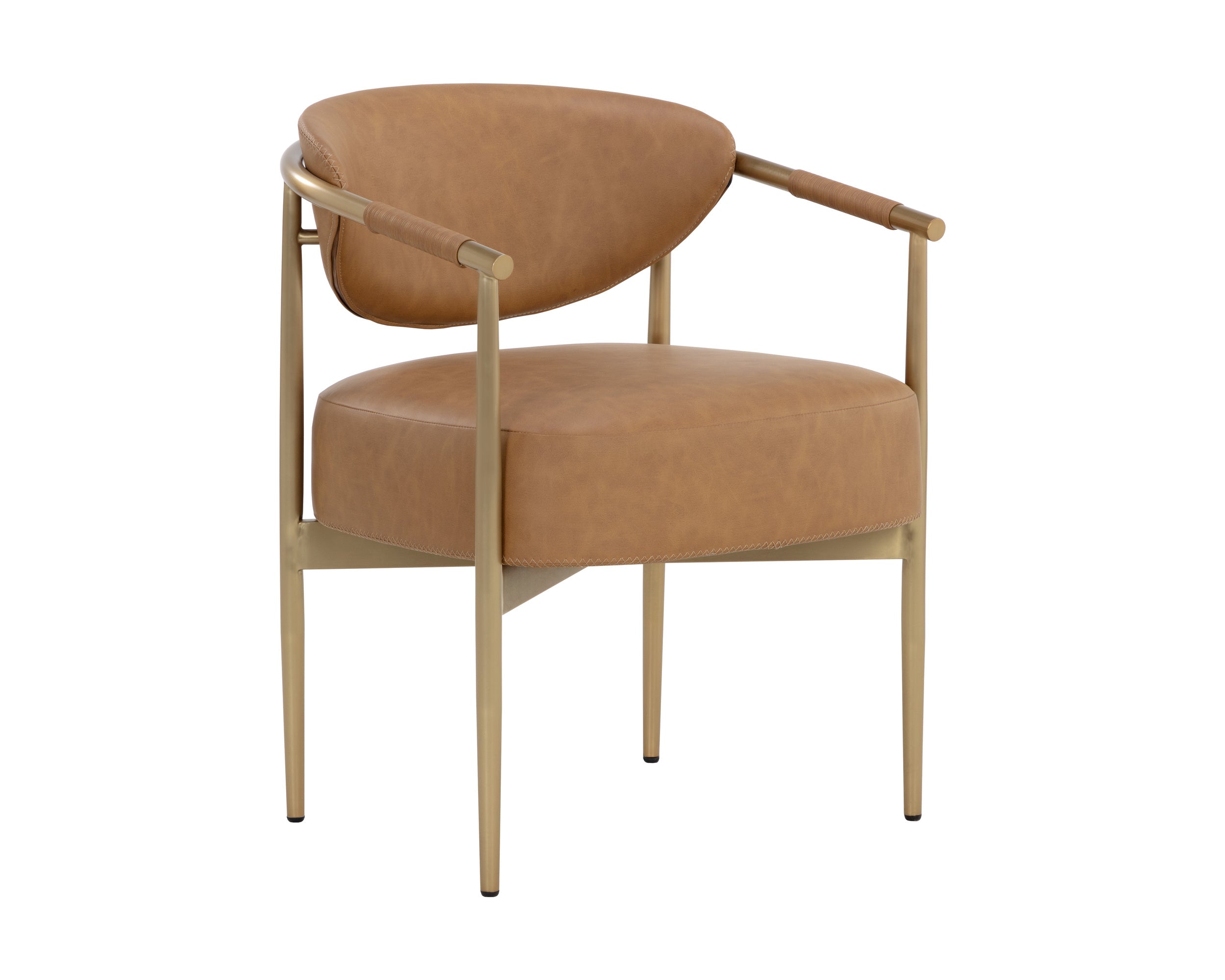 Helly Dining Armchair FURNITURE - dining chair Sunpan Milliken Cognac