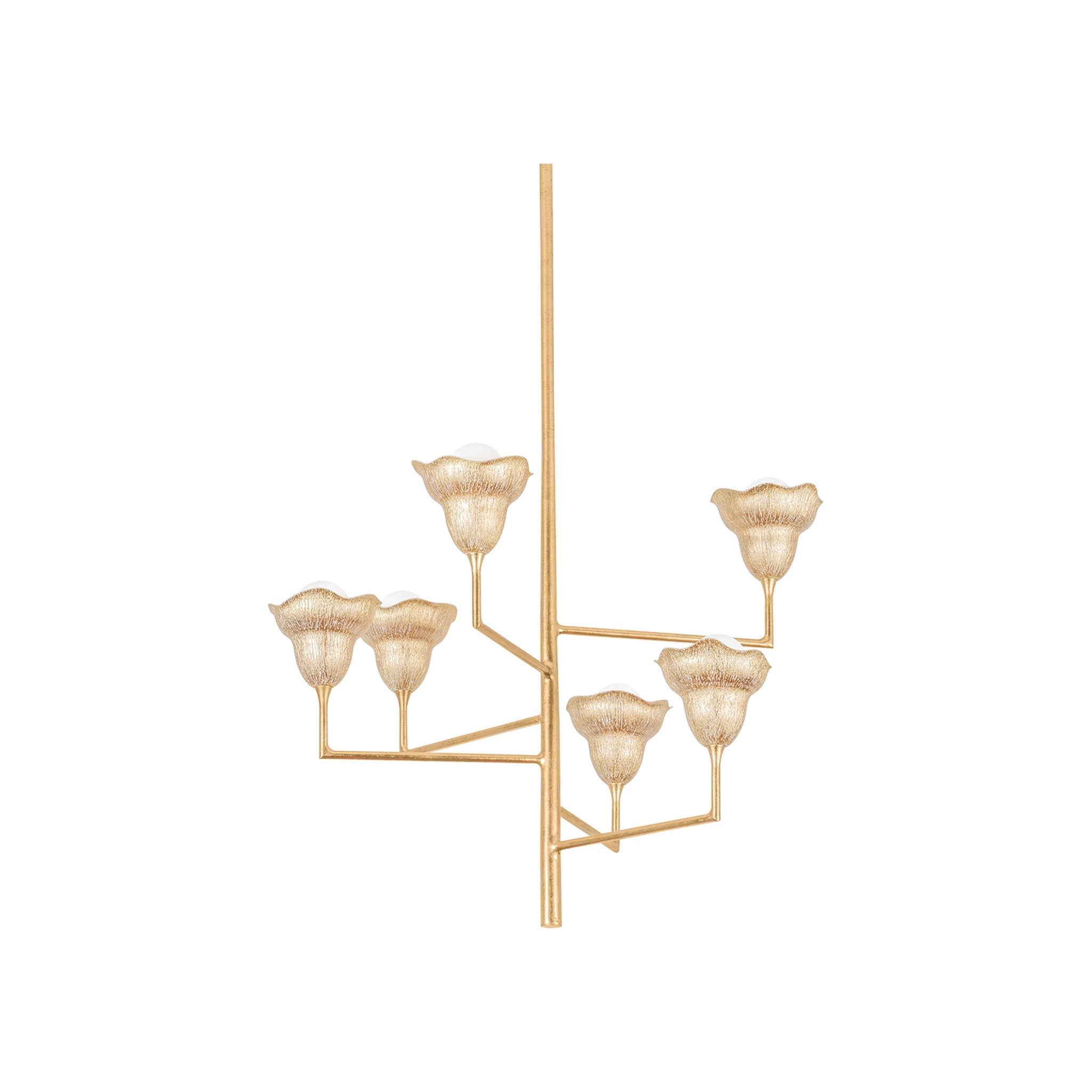 Alora Chandelier, Vintage Gold Leaf Small