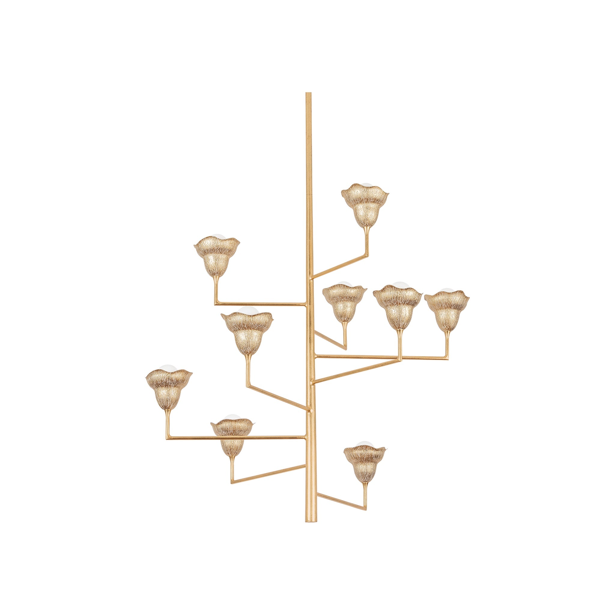 Alora Chandelier, Vintage Gold Leaf Large