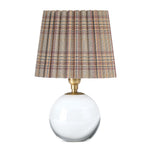 Giorgio Crystal Mini Lamp Mini Lamps Regina Andrew Natural Brass Plaid Wave Pleat Shade