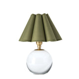 Giorgio Crystal Mini Lamp Mini Lamps Regina Andrew Natural Brass Green Scalloped Shade