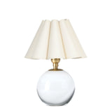 Giorgio Crystal Mini Lamp Mini Lamps Regina Andrew Natural Brass Oyster Scalloped Shade