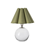 Giorgio Crystal Mini Lamp Mini Lamps Regina Andrew Polished Nickel Green Scalloped Shade