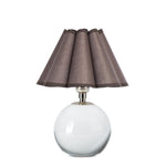 Giorgio Crystal Mini Lamp Mini Lamps Regina Andrew Polished Nickel Umber Scalloped Shade