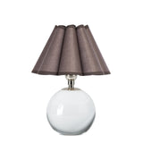 Giorgio Crystal Mini Lamp Mini Lamps Regina Andrew Polished Nickel Umber Scalloped Shade