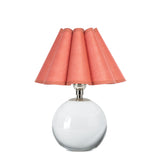 Giorgio Crystal Mini Lamp Mini Lamps Regina Andrew Polished Nickel Poppy Scalloped Shade