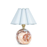Giorgio Marble Mini Lamp Mini Lamps Regina Andrew Light Blue Scalloped Shade
