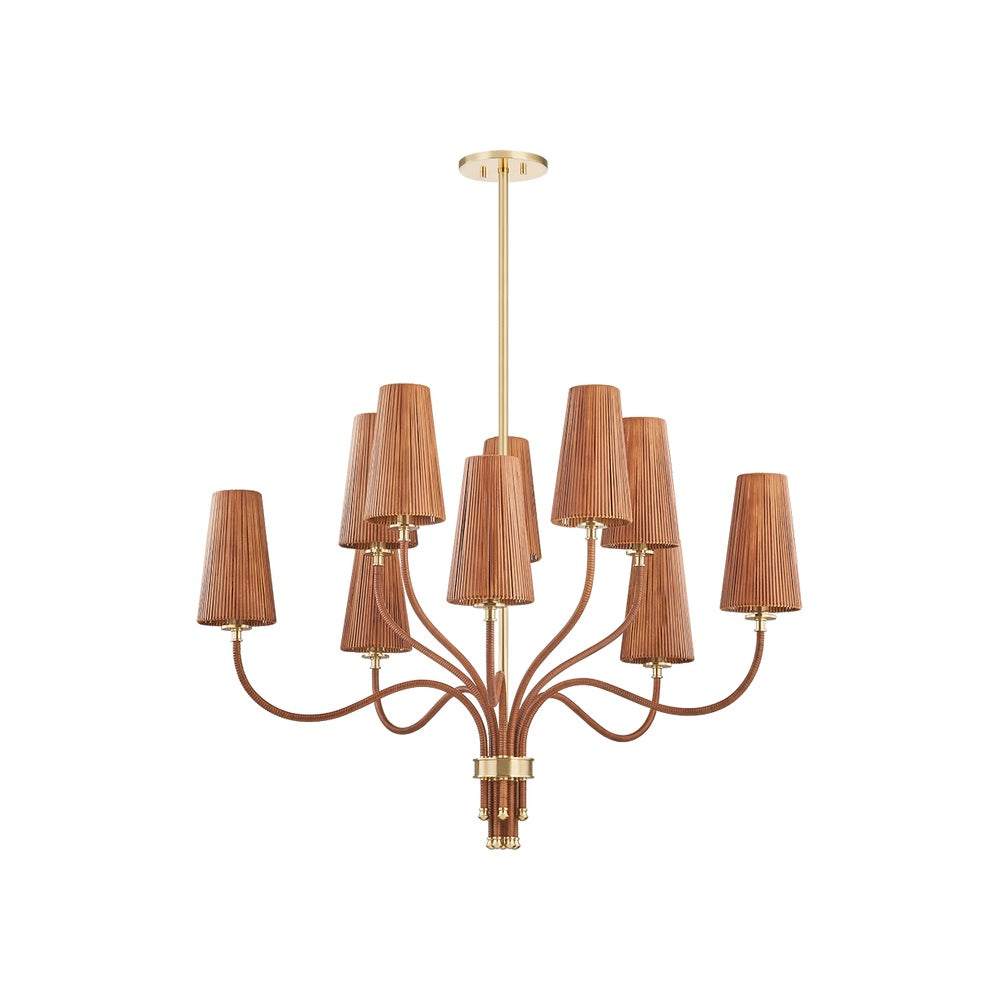 Atwood Chandelier LIGHTING - Chandelier Hudson Valley Lighting Aged Brass Medium