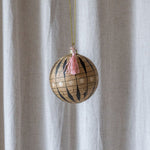 Round Paper Mache Ornament with Tassel - Rug & Weave