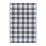 Braemar Plaid Denim Outdoor Rug