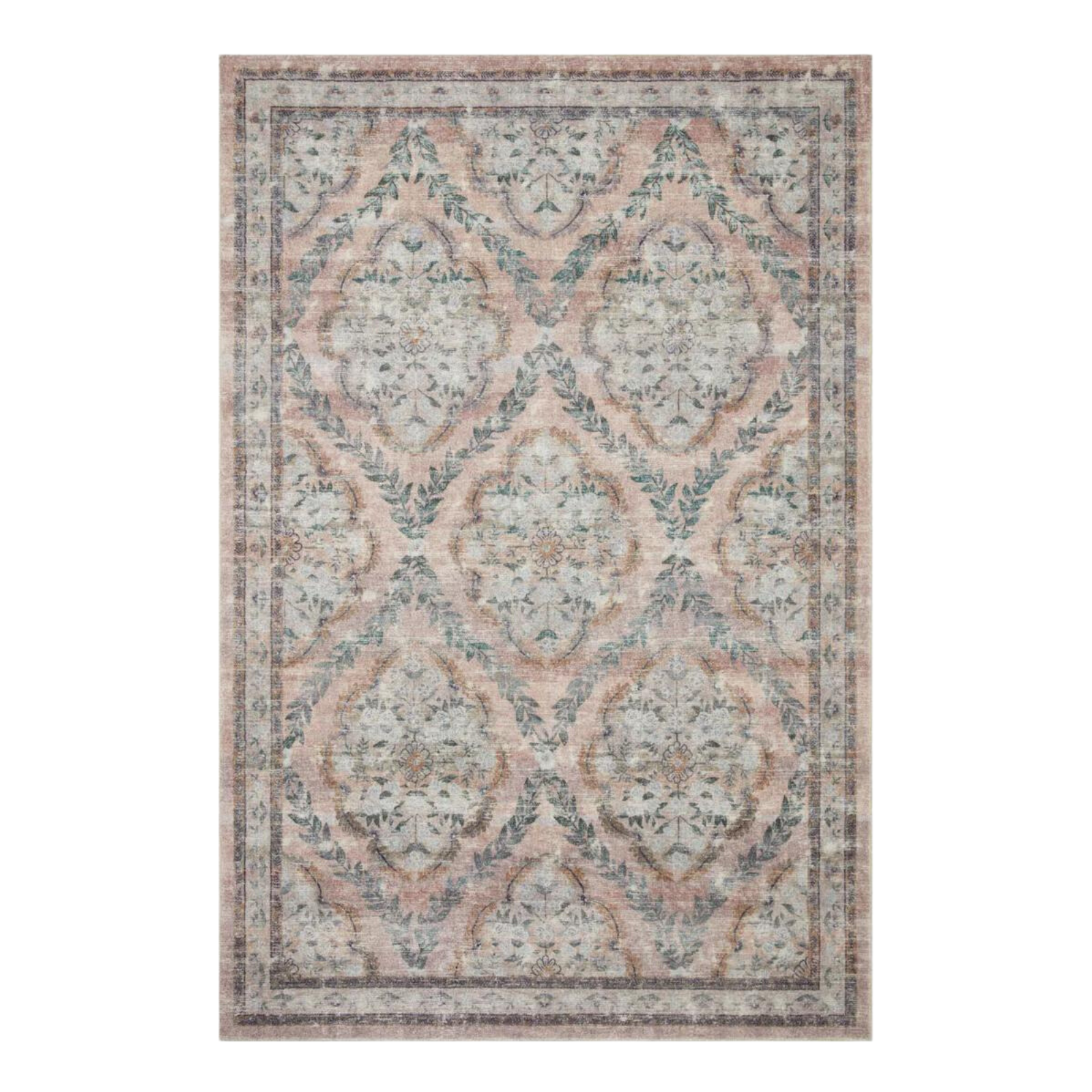 Rifle Paper Co. x Loloi Courtyard Chateau Blush Rug