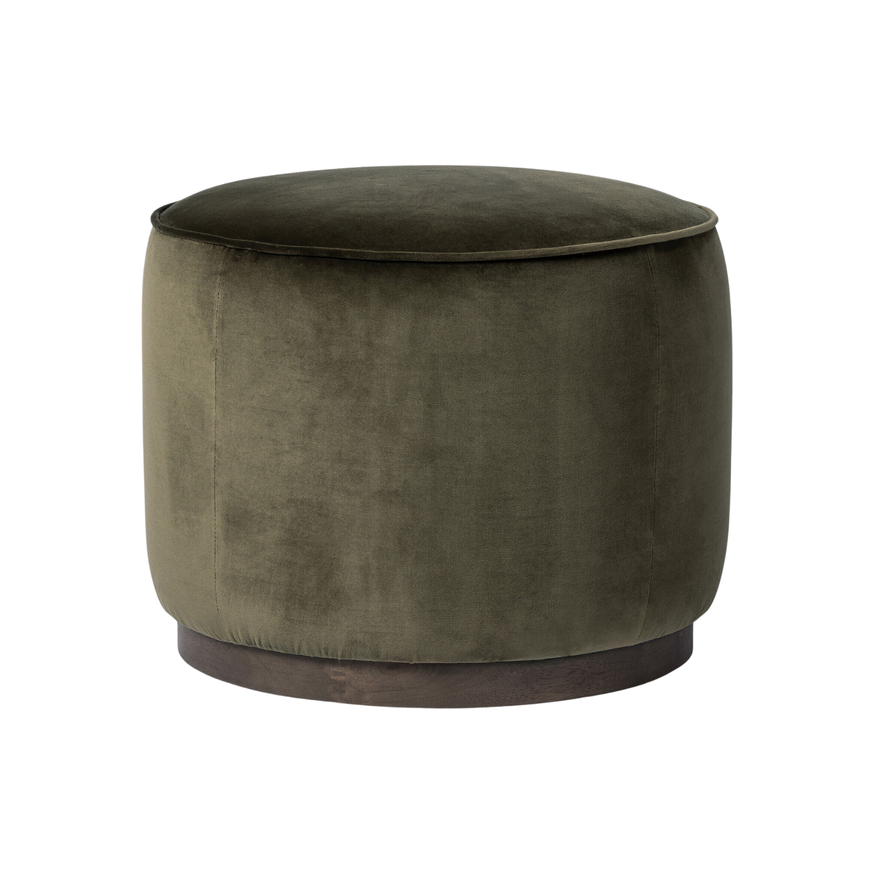 Samson Round Ottoman Ottomans Four Hands Surrey Olive