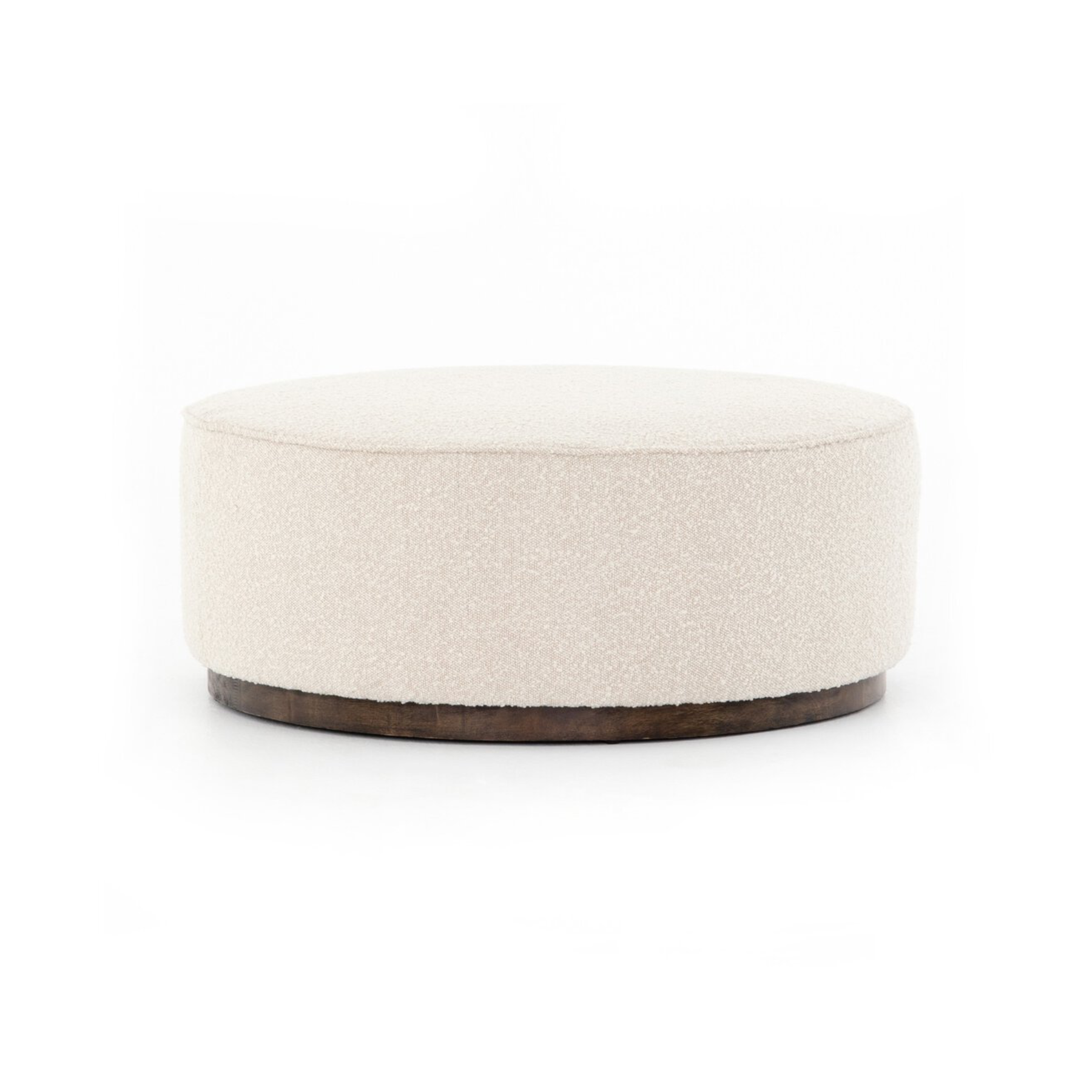 Sinclair Large Round Ottoman FURNITURE - ottomans Four Hands Knoll Natural