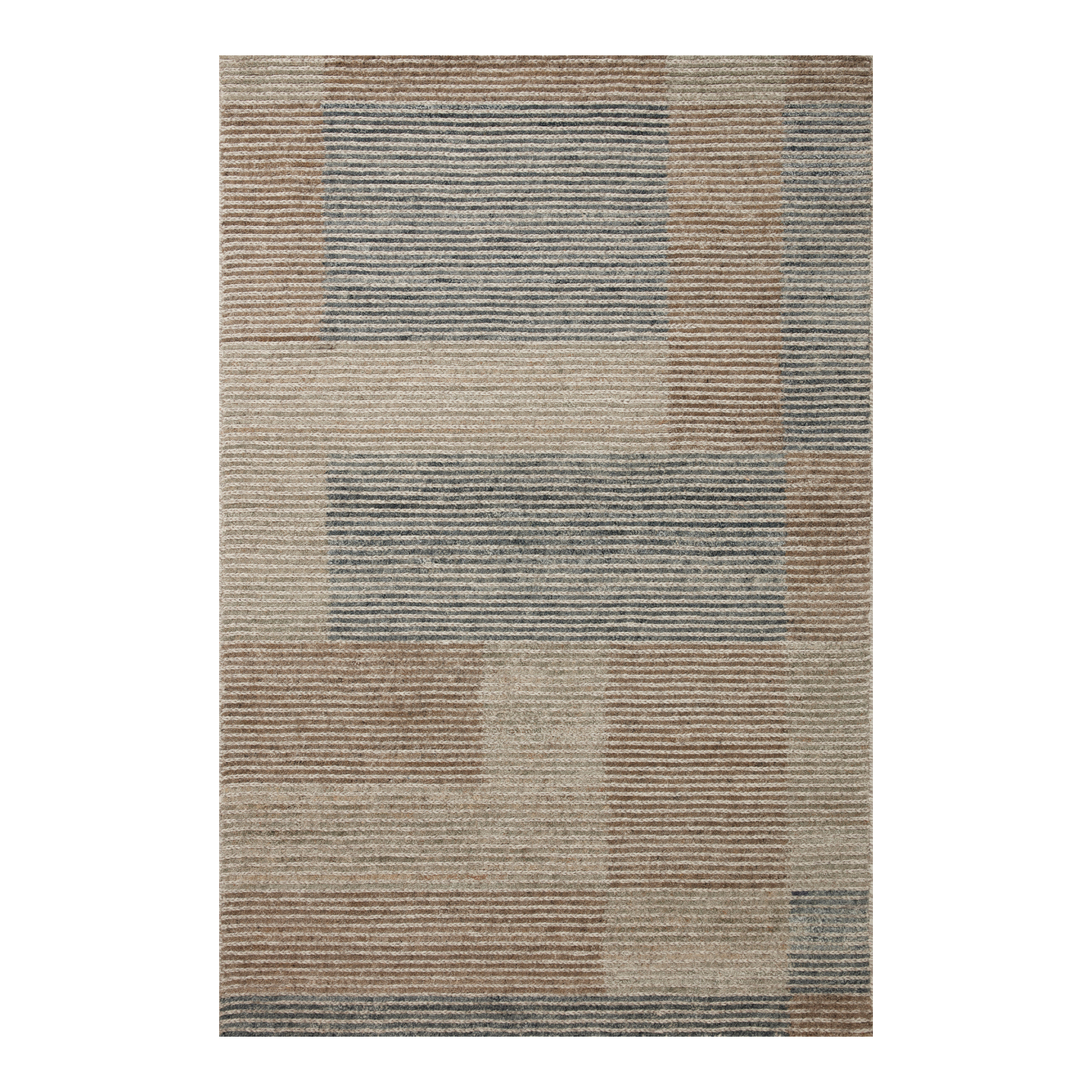 Loloi Stiles Beige / Slate Rug, 18" x 18" Sample