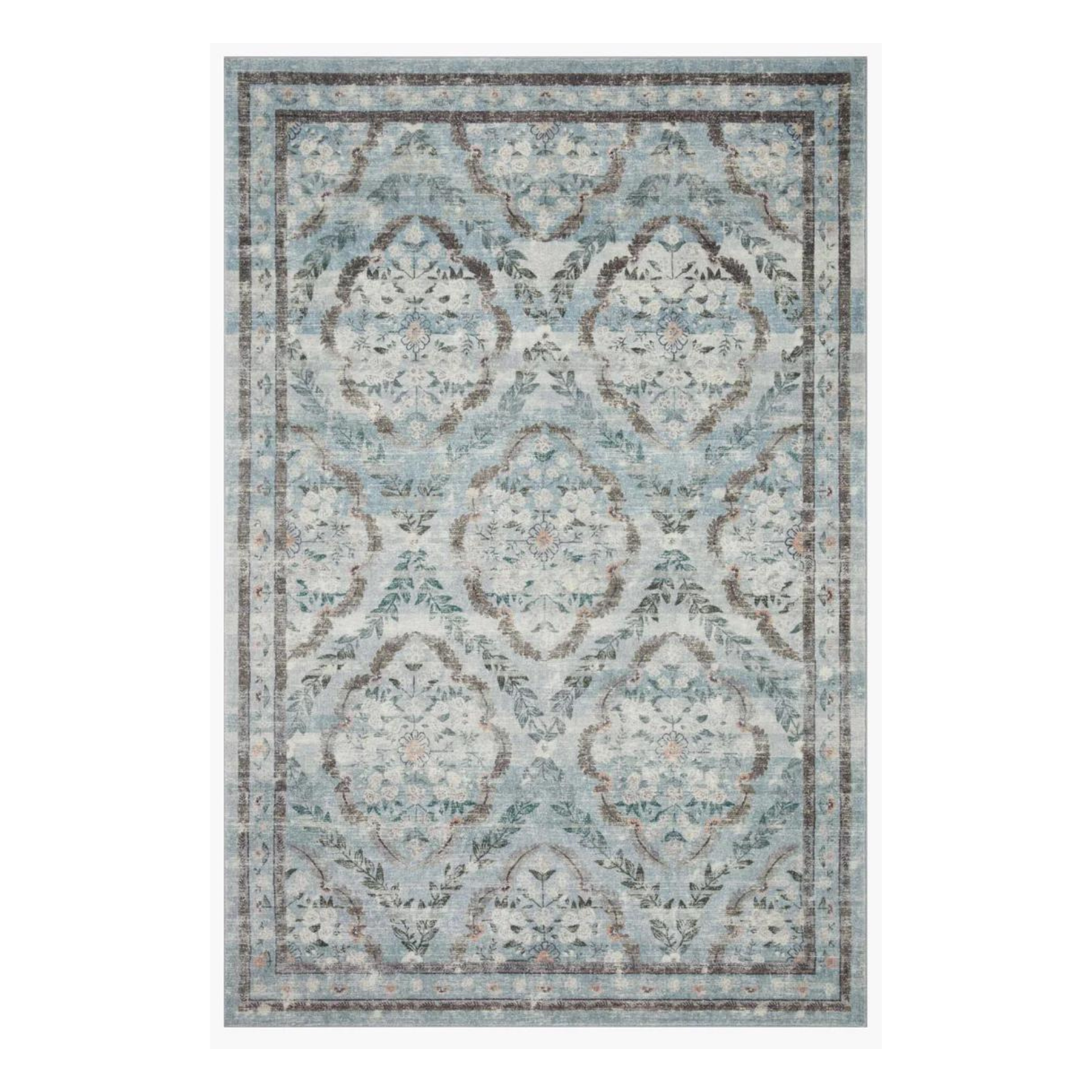 Rifle Paper Co. x Loloi Courtyard Chateau Blue Rug