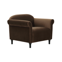 Dark Brown Faux Mohair