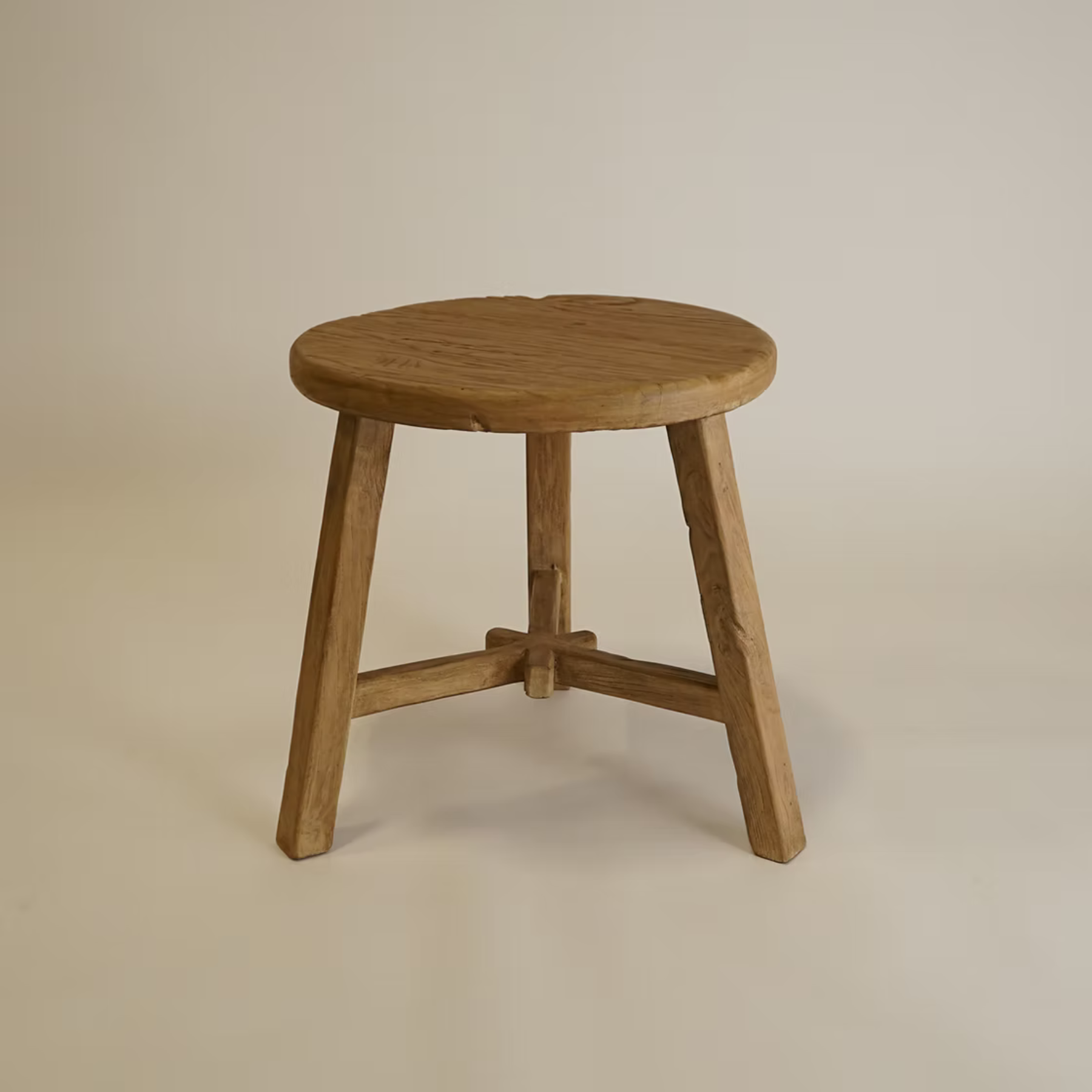 Dobbie Reclaimed Elm Wood Side Table 5-VINTAGE-end table Hauer Market Natural