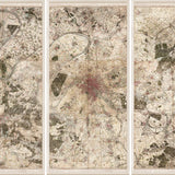 "1740 Environs de Paris" Framed Art Print ARTWORK - framed print Celadon Art Triptych