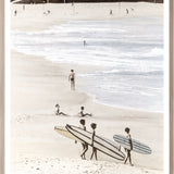 "Surfers" Framed Art Print ARTWORK - framed print Celadon Art Medium