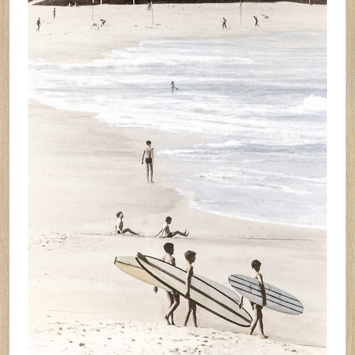 "Surfers" Framed Art Print ARTWORK - framed print Celadon Art Small
