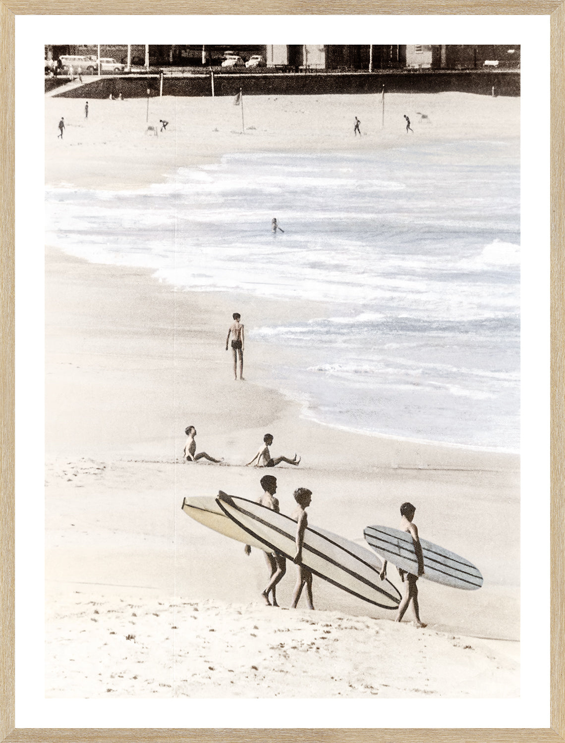 "Surfers" Framed Art Print ARTWORK - framed print Celadon Art Small