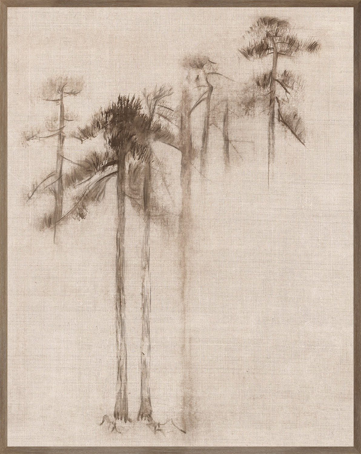 "Ink Wash Pines" Framed Art Print ARTWORK - framed print Celadon Art Large