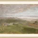 "Hudson River School - Hudson Valley Summer View 1870" Framed Art Print