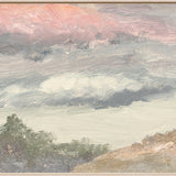 "Hudson River School - Clouds Over Church's Farm 1870" Framed Art Print ARTWORK - framed print Celadon Art Large Framed Canvas Light Wood