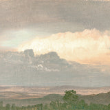 "Hudson River School - Clouds Over the Hills 1865" Framed Art Print