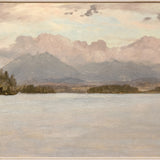 "Hudson River School - Lake Katahdin 1870" Framed Art Print