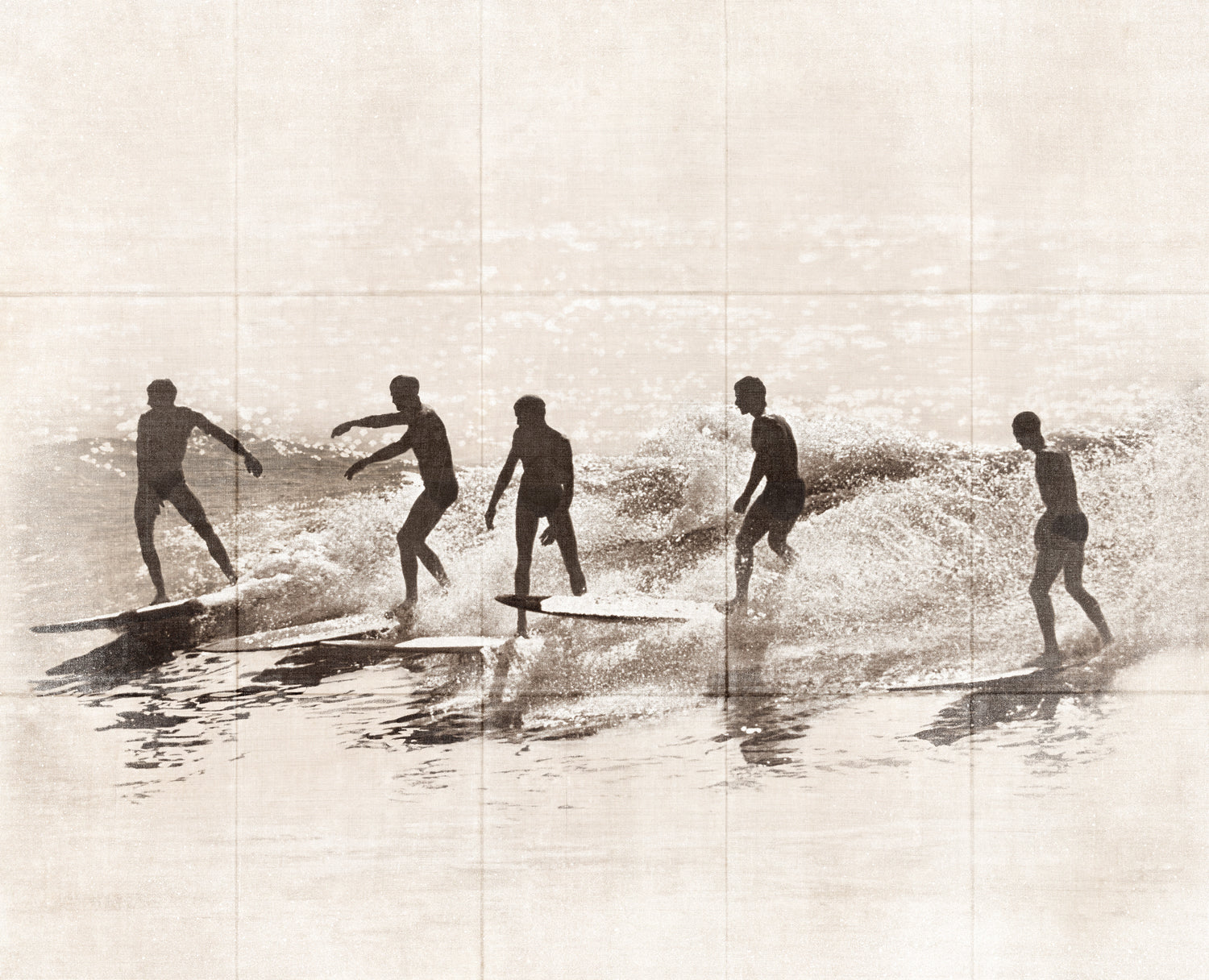 "Summer Surf C.1966" Framed Art Print ARTWORK - framed print Celadon Art Large Gallery Wrap Canvas